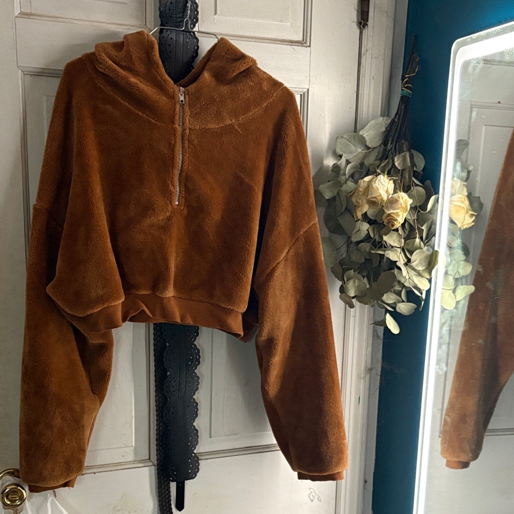BDG Tan Fleece Hoodie
